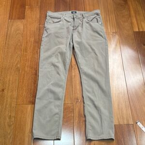 Hudson Men’s Tan Blake Slim Straight zip Fly Denim Jeans size 34